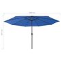 Voir la diapositive 6 : VIDAXL Parasol de jardin avec lumieres LED et mat en metal bleu azure