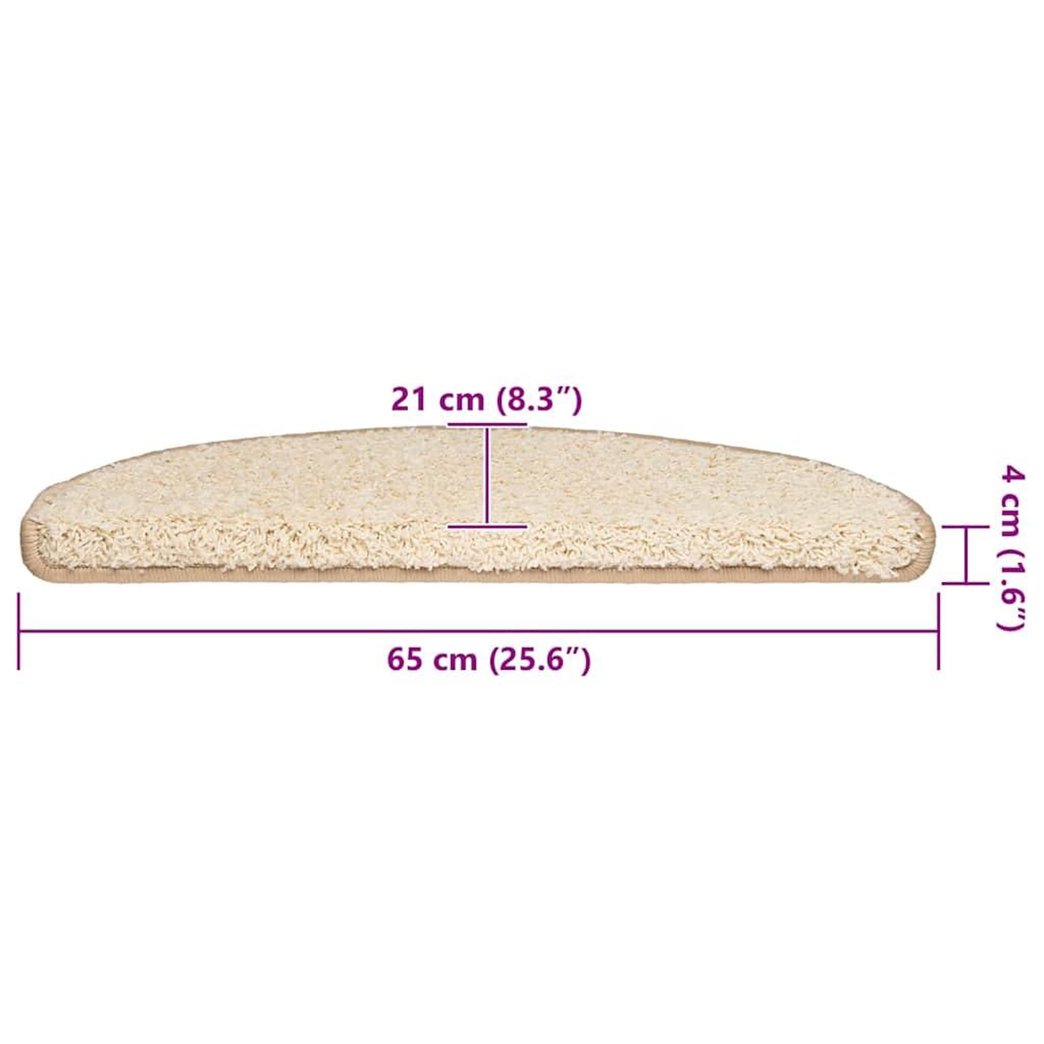 Voir la diapositive 6 : VIDAXL Tapis d'escalier 30 pcs creme 65x21x4 cm