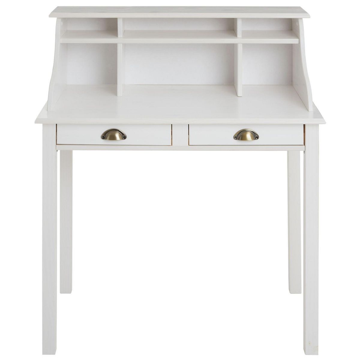 IDIMEX Bureau secrétaire MARLENE, avec 2 tiroirs, en pin massif