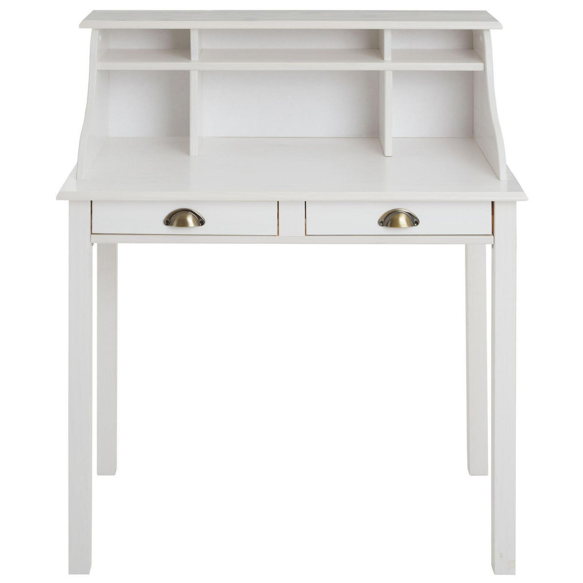 IDIMEX Bureau secrétaire MARLENE, avec 2 tiroirs, en pin massif