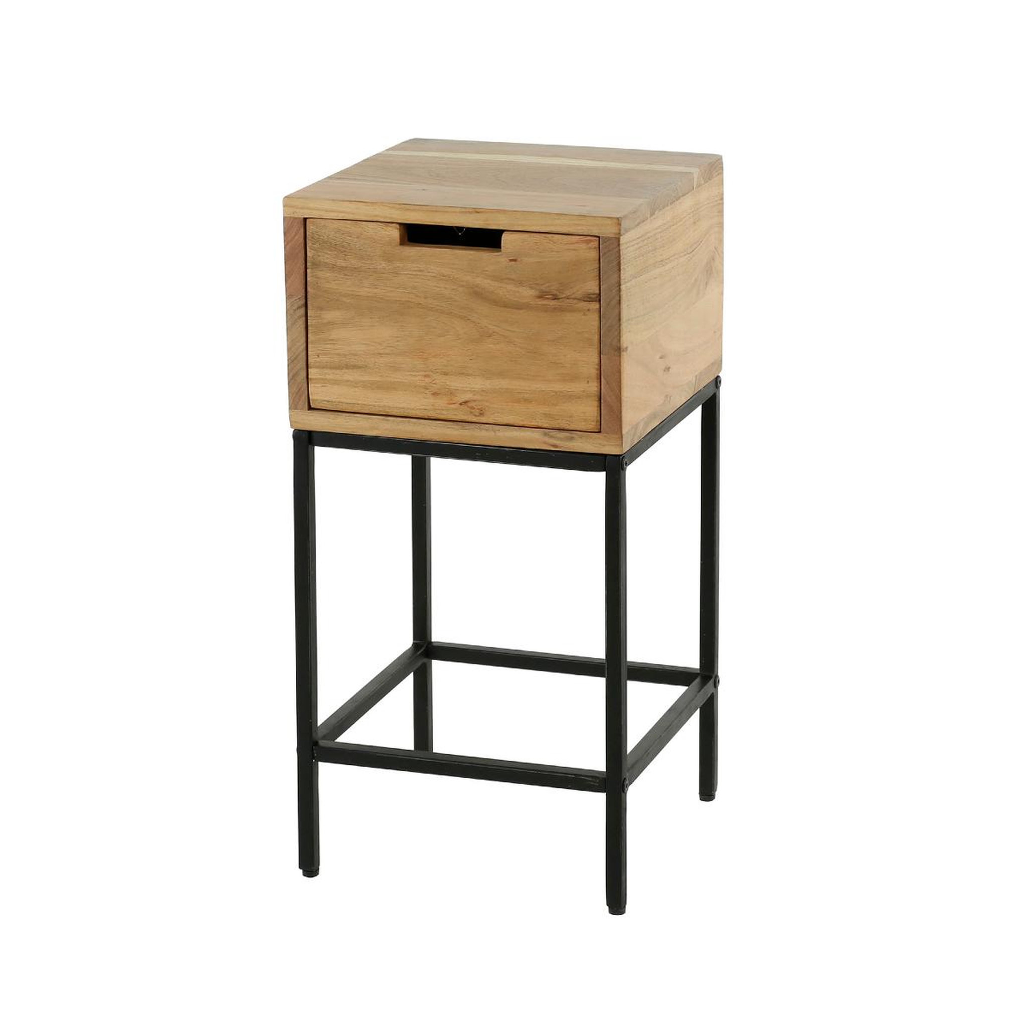 JLC KREATION Table de chevet en bois massif talf