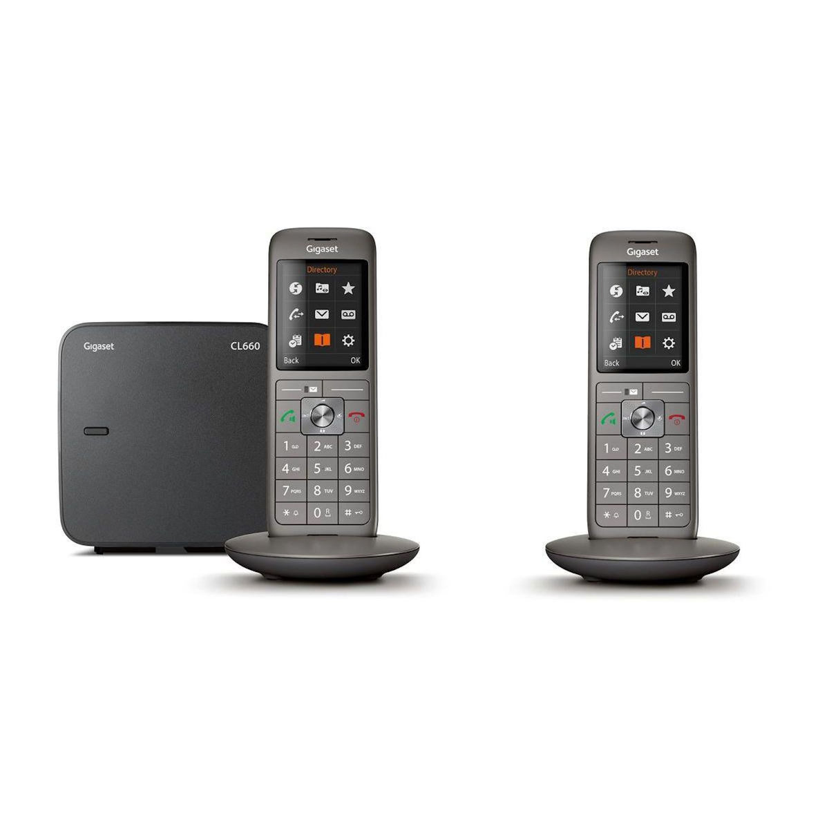 GIGASET Téléphone sans fil CL660 DUO ANTHRACITE