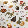  Stickers Noël - Animaux de la forêt à paillettes