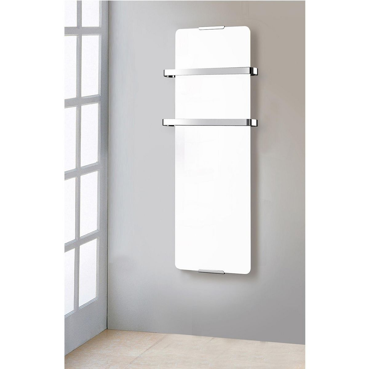 Chemin'arte Radiateur sèche serviette électrique 1200w blanc - 175
