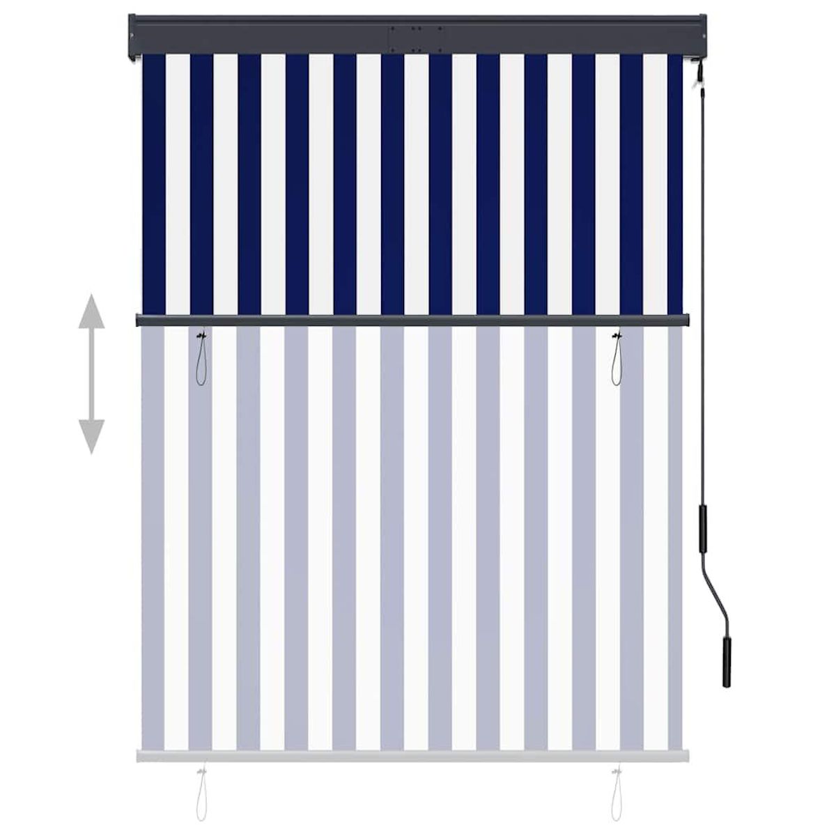 VIDAXL Store roulant d'exterieur 120x250 cm Bleu et blanc
