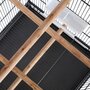 VIDAXL Cage a oiseaux avec toit Acier Noir 66 x 66 x 155 cm