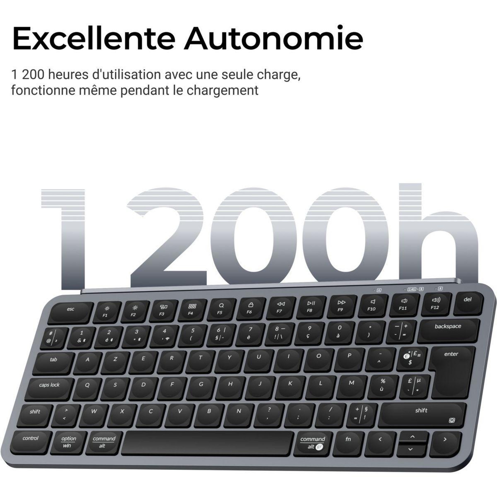 Voir la diapositive 3 : KEYCHRON Clavier gamer sans fil B1 Pro Ultra-Slim Wireless