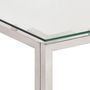 Voir la diapositive 4 : VIDAXL Table basse argente acier inoxydable et verre trempe