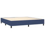 Voir la diapositive 5 : VIDAXL Sommier a lattes de lit et matelas et LED Bleu 200x200 cm Tissu