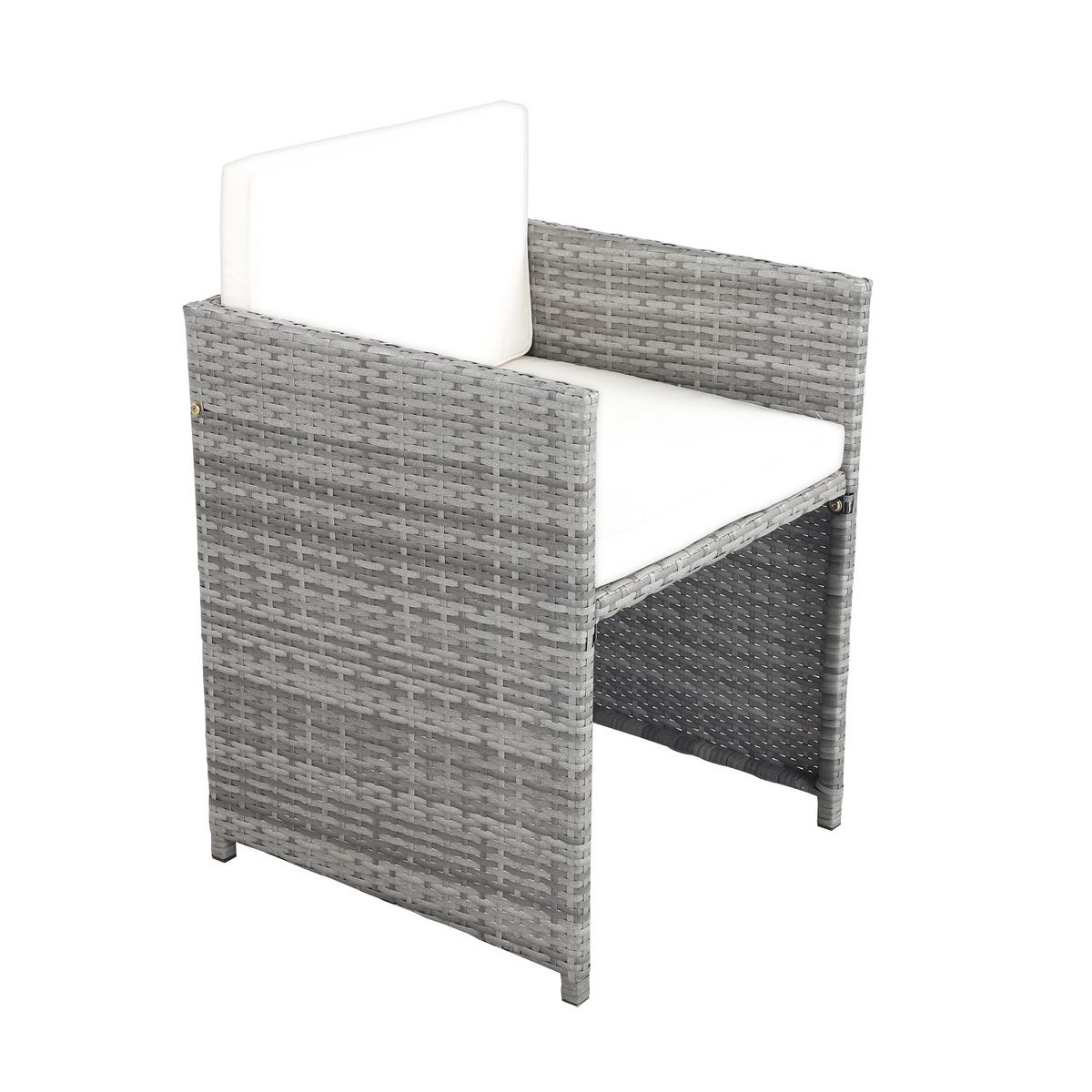 Beau rivage Salon repas de jardin en r&#xE9;sine tress&#xE9;e grise 10/12 personnes LAVEZZI