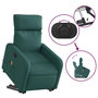 Voir la diapositive 5 : VIDAXL Fauteuil inclinable de massage Vert fonce Tissu