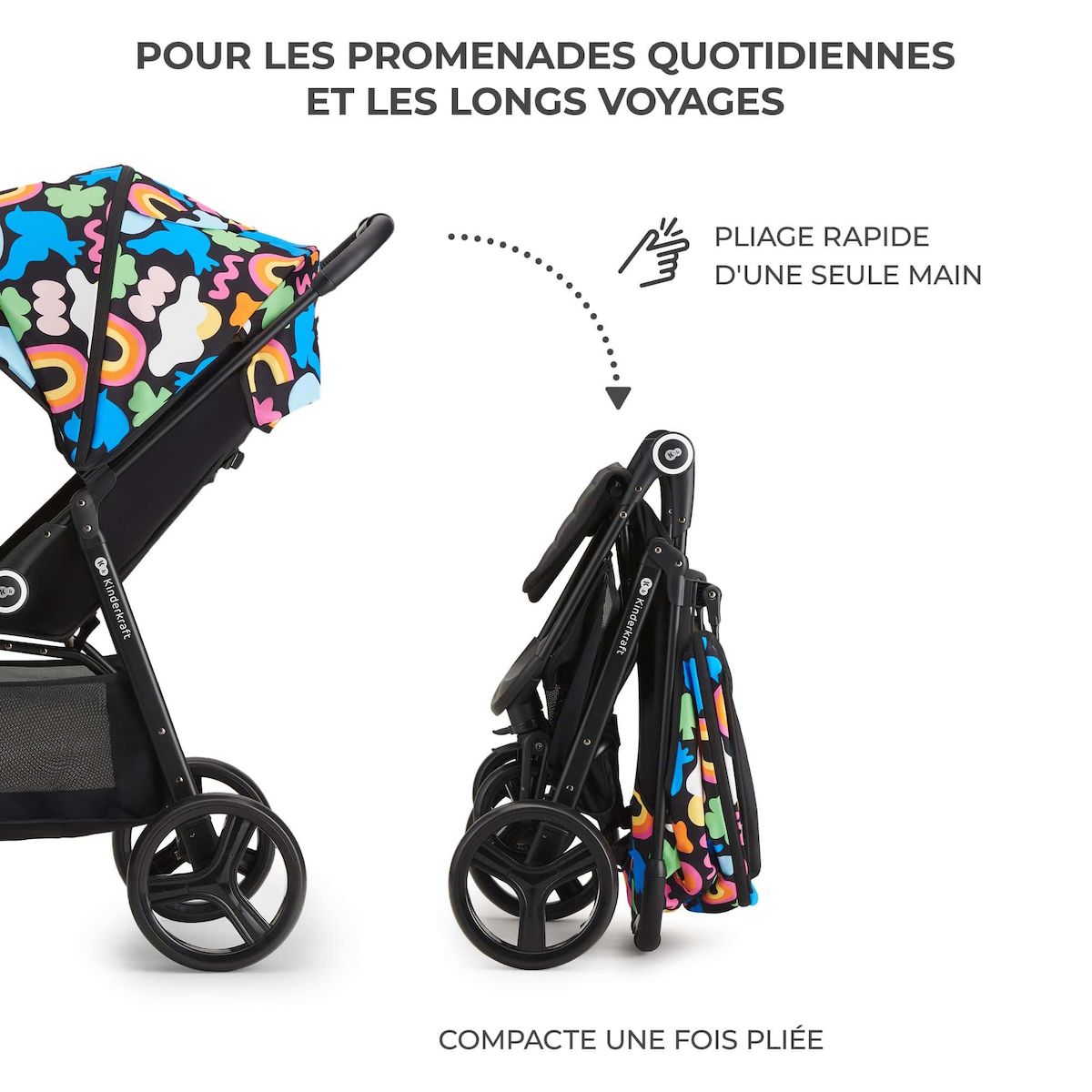 KINDERKRAFT Poussette grande pratique et confortable