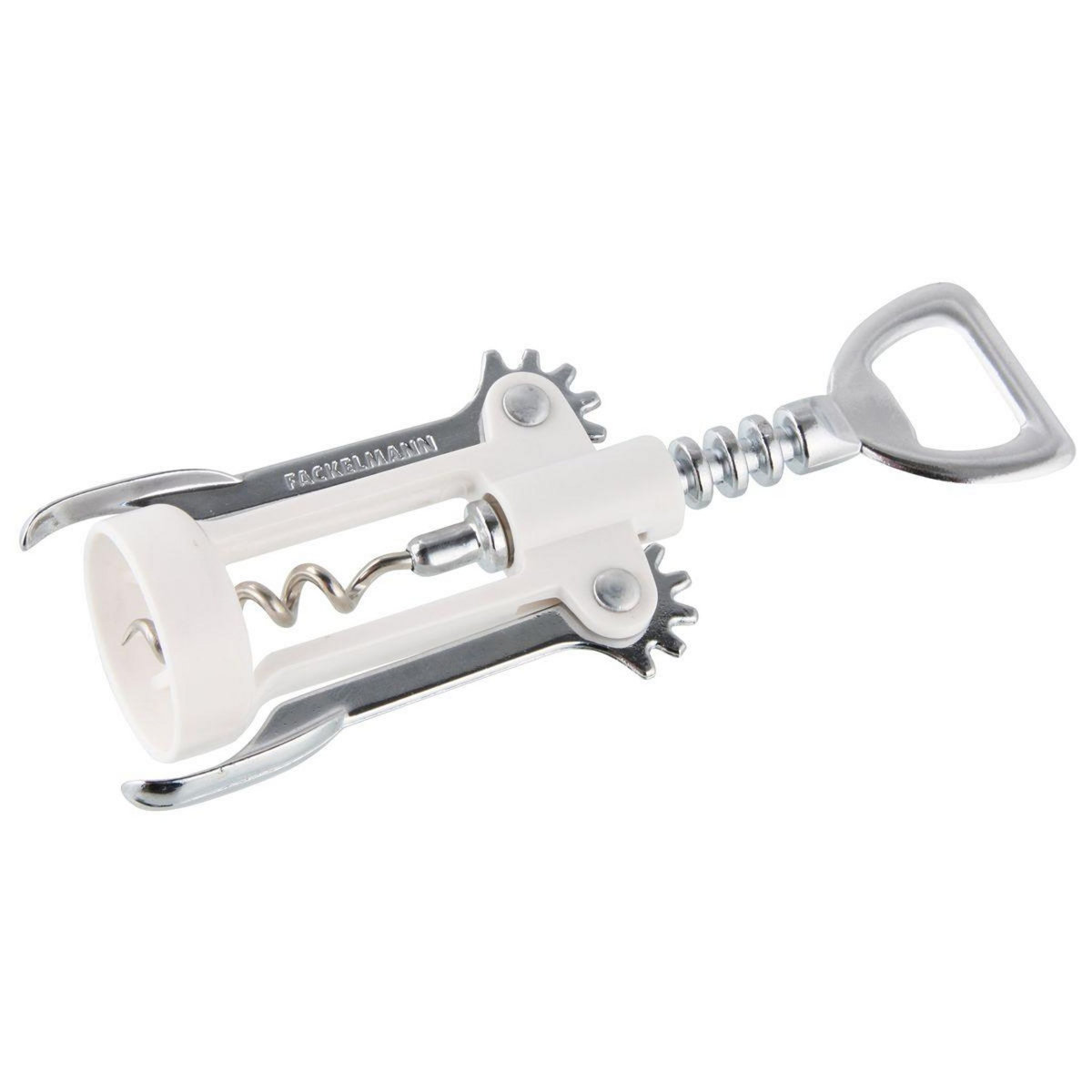 Fackelmann Tire-bouchon à levier blanc avec décapsuleur Fackelmann Bar Concept
