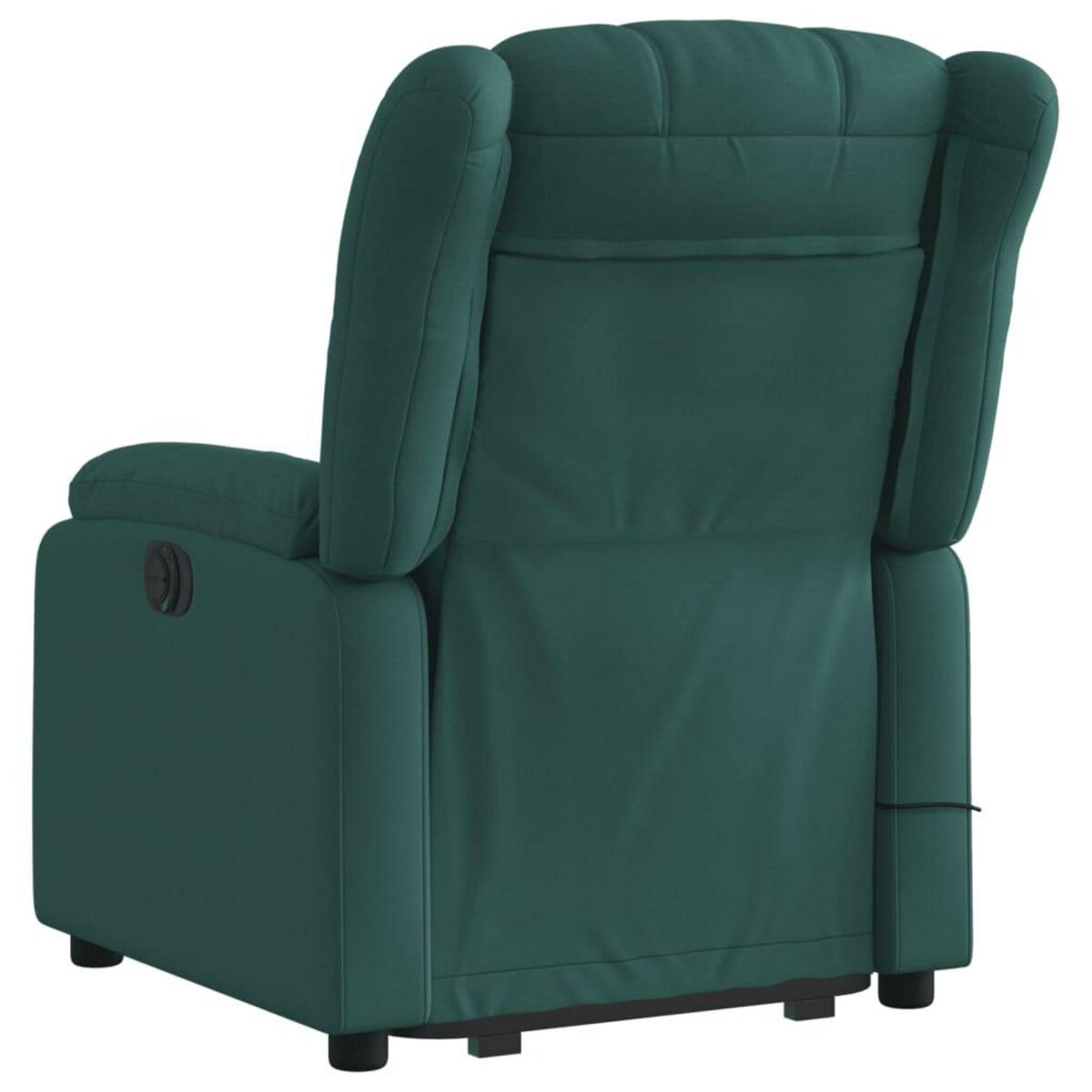 VIDAXL Fauteuil inclinable de massage electrique Vert fonce Tissu