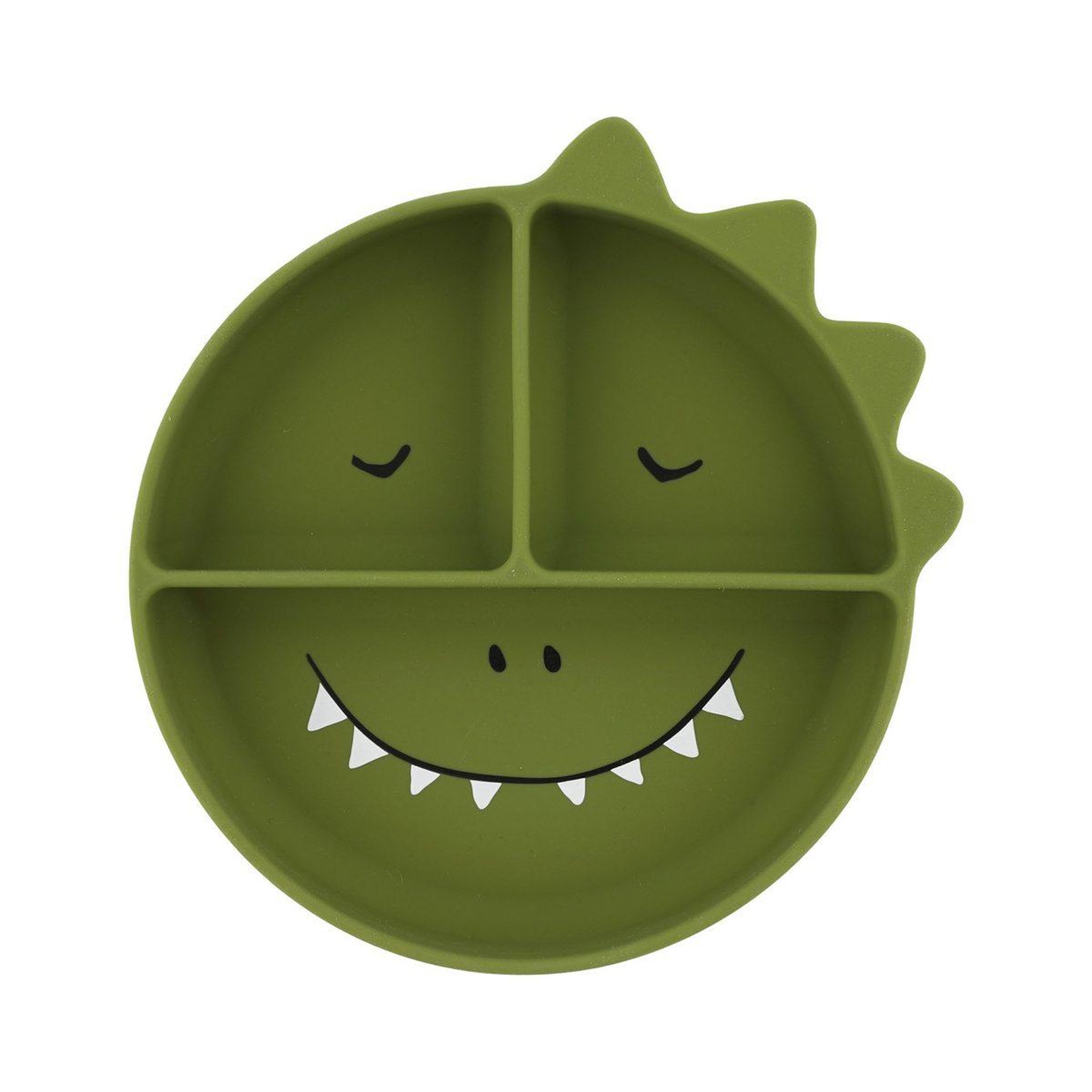 Voir la diapositive 1 : Trixie Assiette avec ventouse en silicone et compartiments - mr. Dino