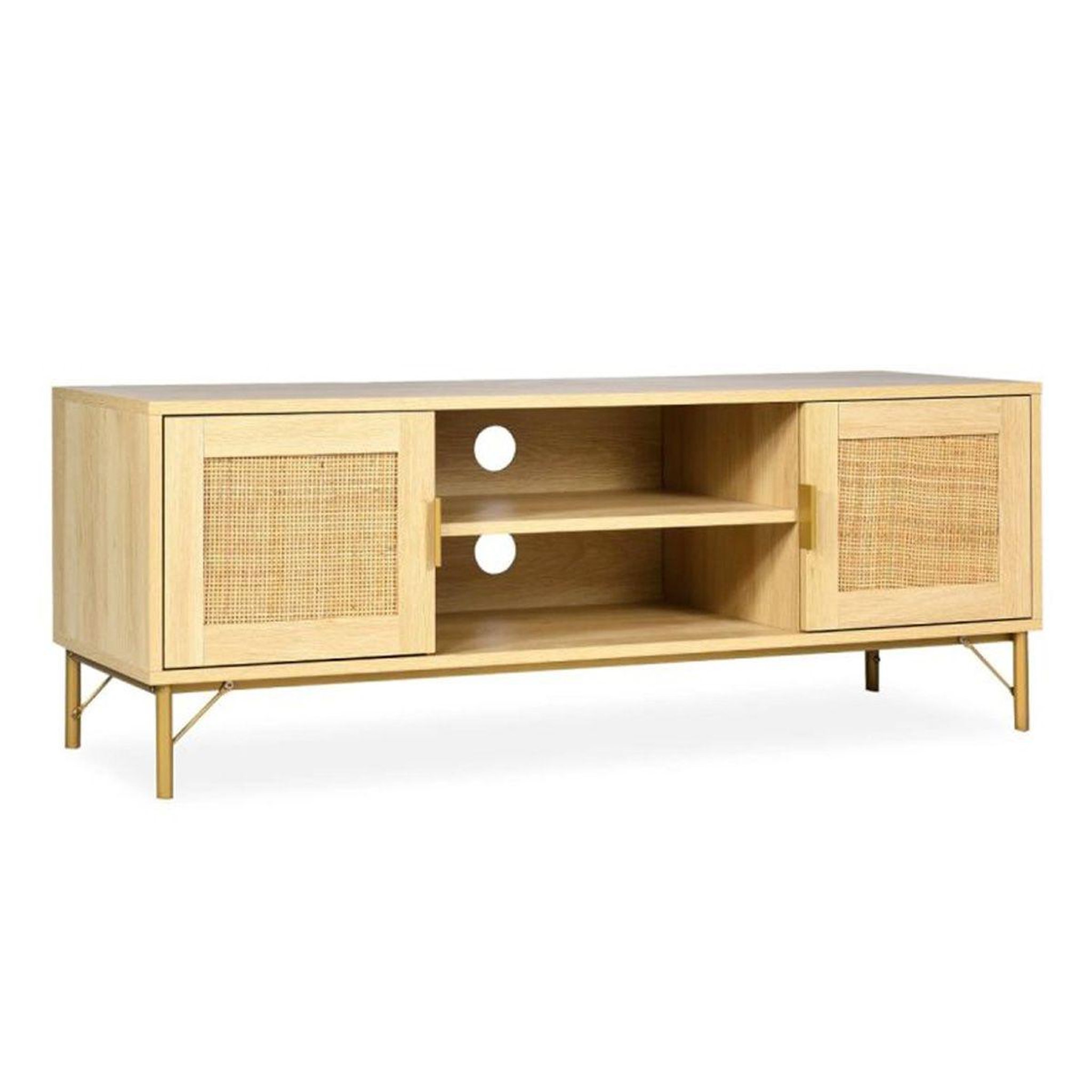 Voir la diapositive 1 : Paris Prix Meuble tv 2 portes  ibiza  120cm naturel