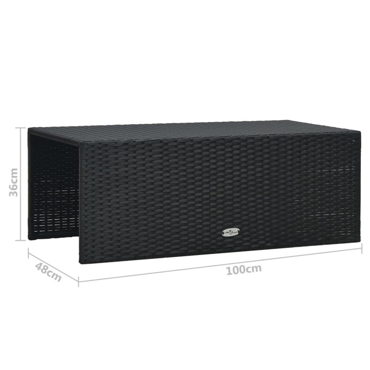 VIDAXL Salon de jardin 6 pcs avec coussins resine tressee noir