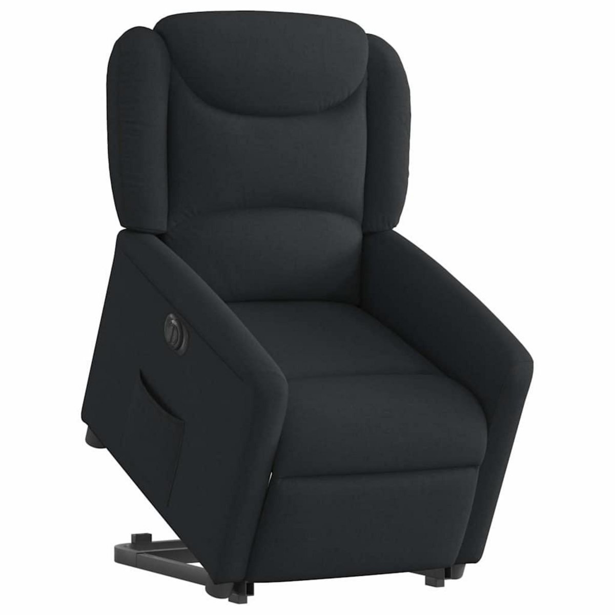 VIDAXL Fauteuil inclinable electrique noir tissu