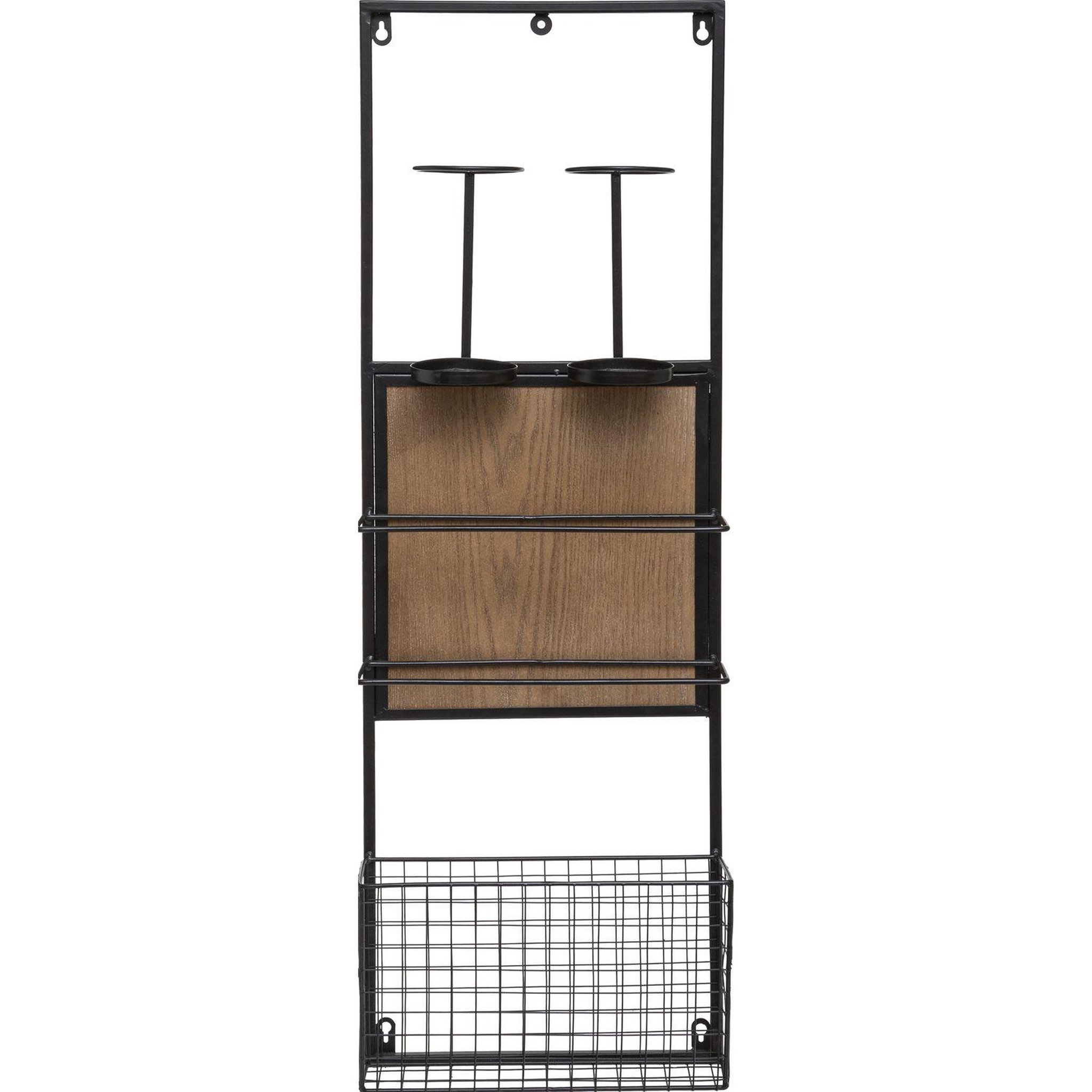 Voir la diapositive 3 : ATMOSPHERA Etagère murale porte bouteille industriel Bakos - Noir