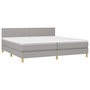 Voir la diapositive 3 : VIDAXL Sommier a lattes de lit matelas LED Gris clair 200x200 cm Tissu