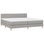 Voir la diapositive 3 : VIDAXL Sommier a lattes de lit matelas LED Gris clair 200x200 cm Tissu