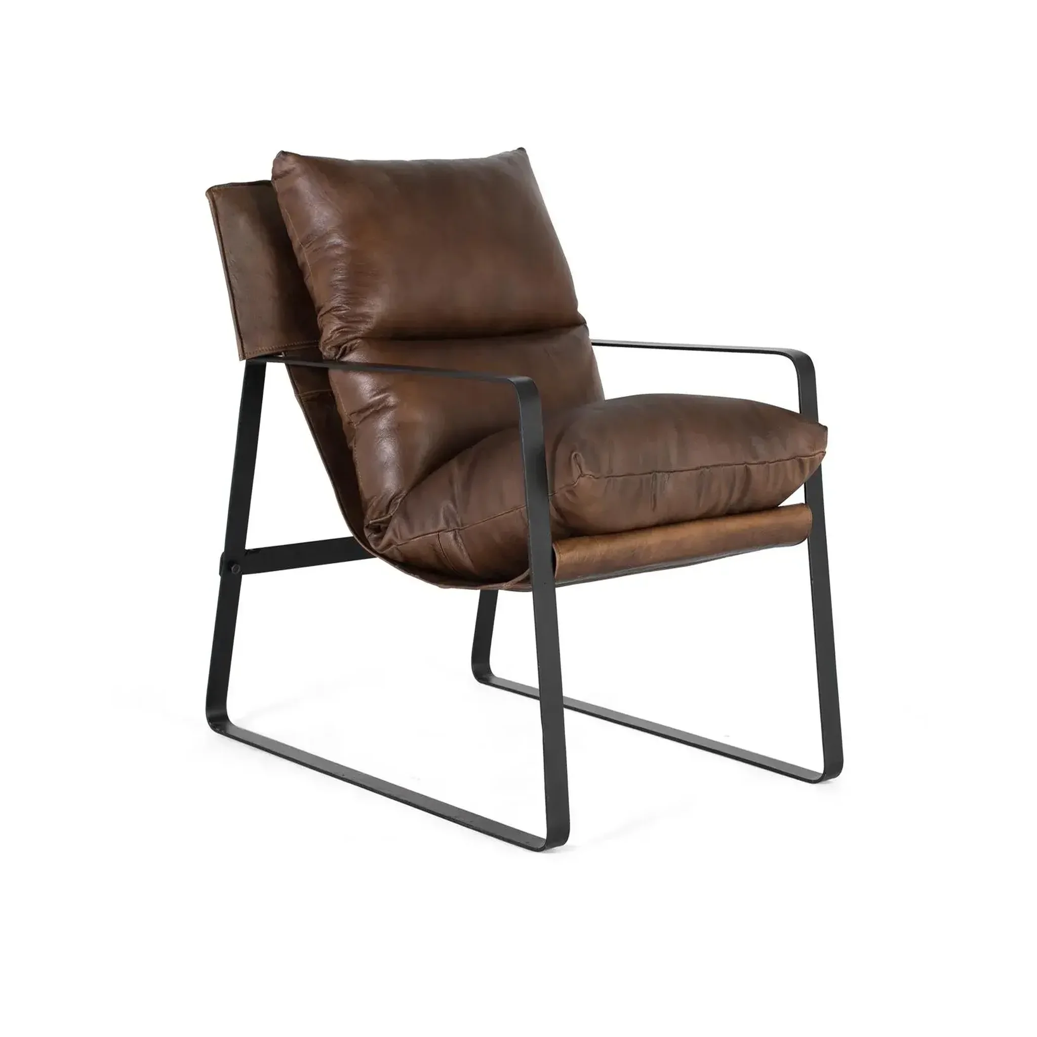 GINER Y COLOMER SL Fauteuil en cuir 58 cm style industriel