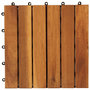 Voir la diapositive 4 : VIDAXL Tuiles de terrasse modele vertical 30 x 30 cm acacia 20 pcs