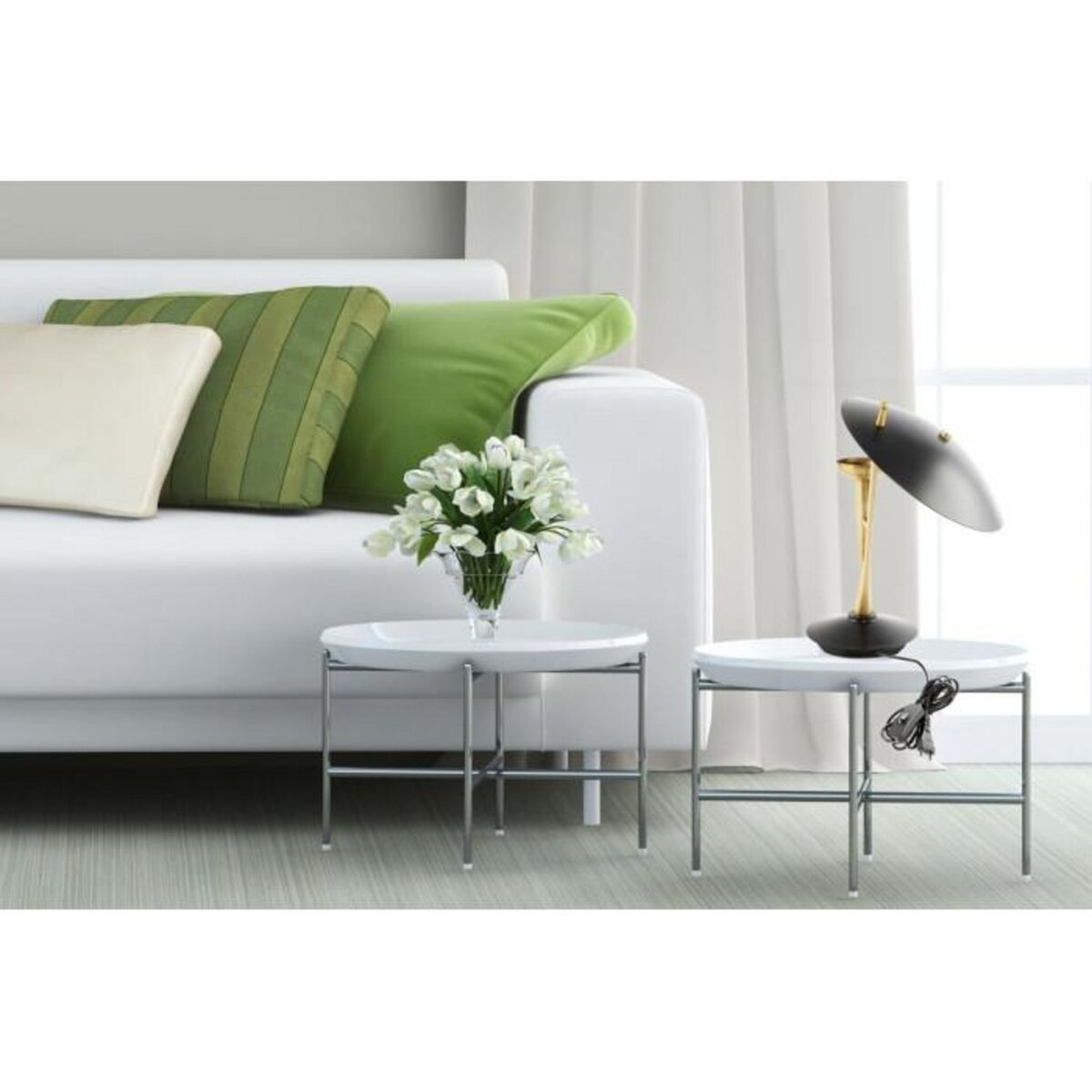 Paris Prix Lampe à Poser Design  Flyer  50cm Noir & Or