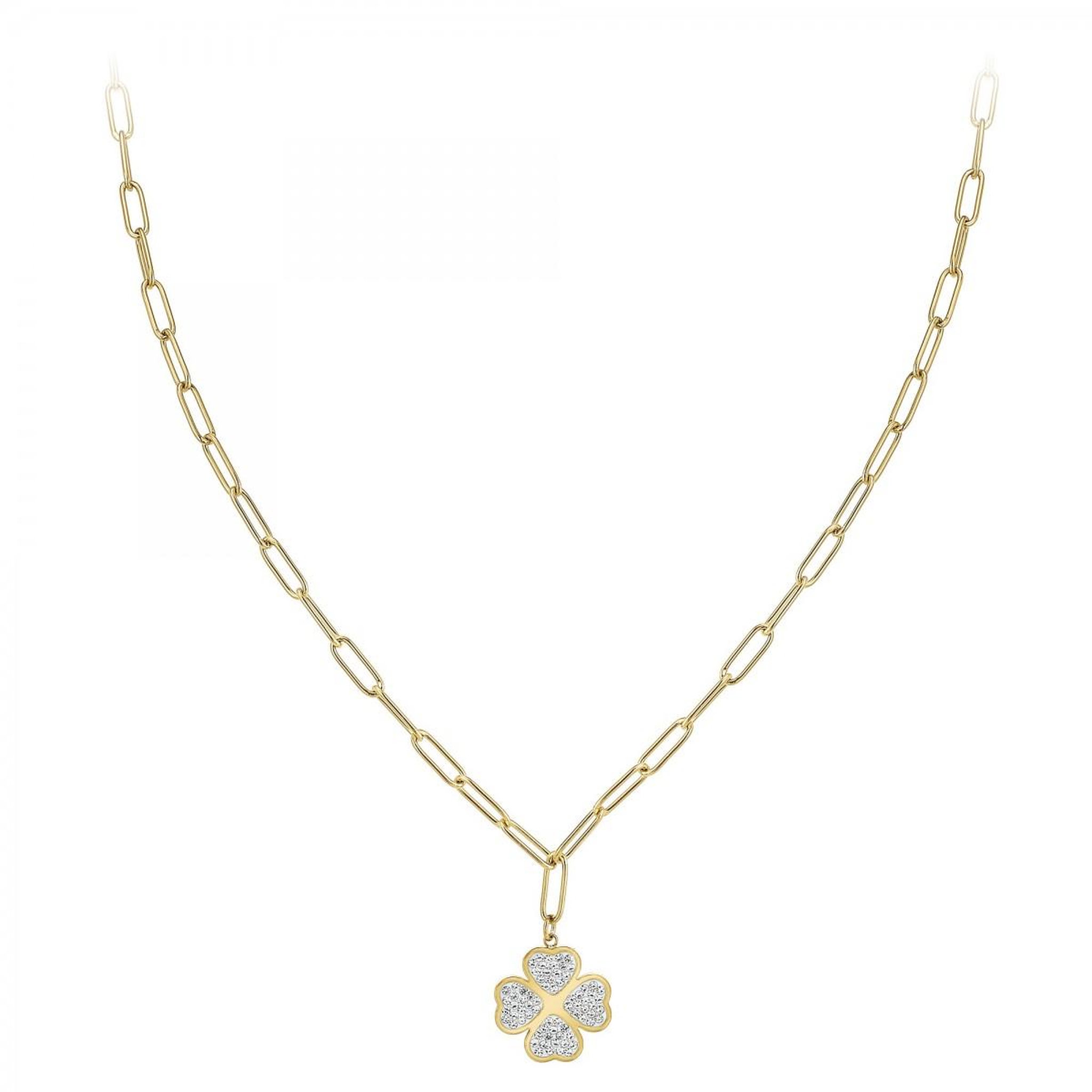 Voir la diapositive 3 : SC BOHEME Collier trèfle SC Bohème orné de Cristaux scintillants