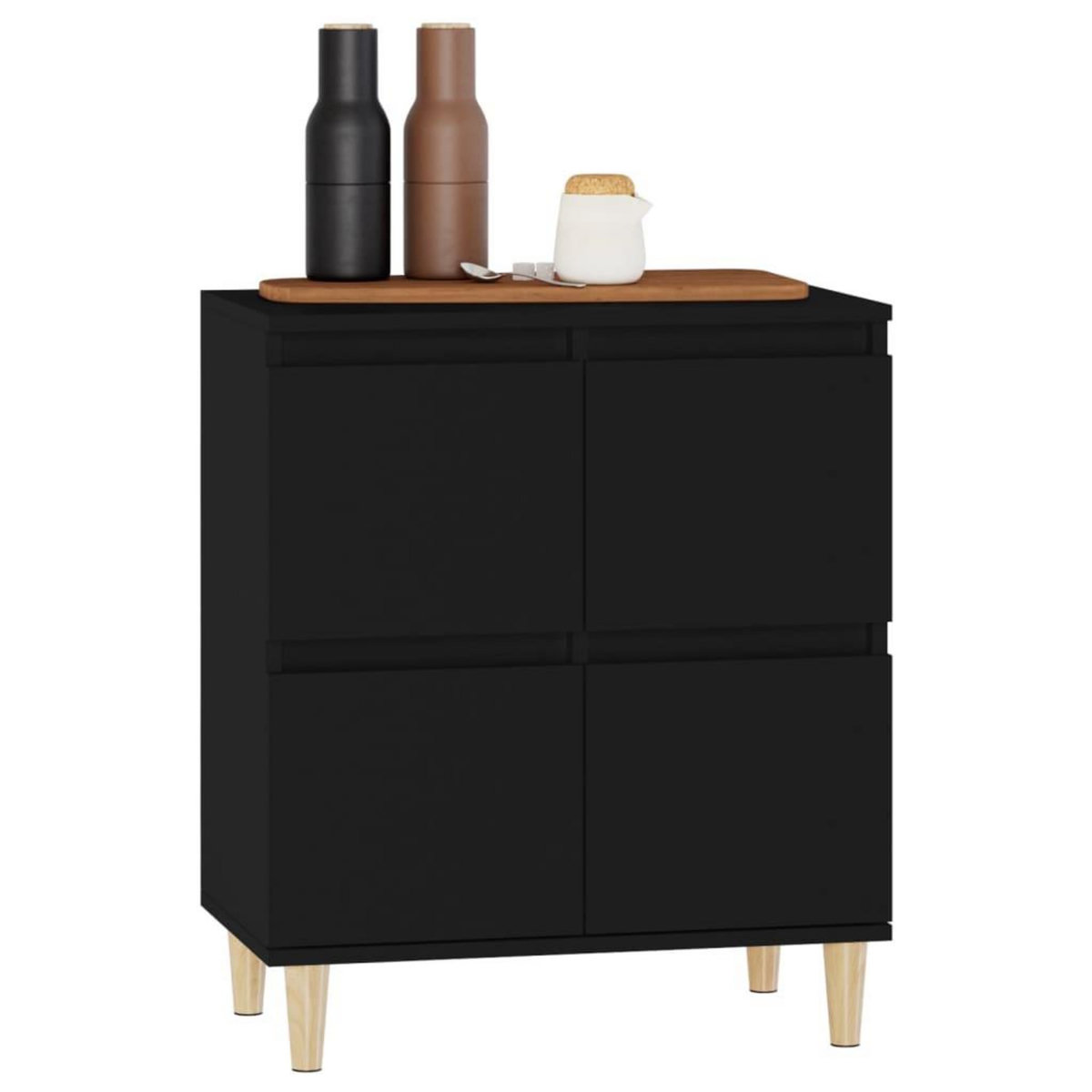VIDAXL Buffet Noir 60x35x70 cm Bois d'ingenierie