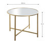 Voir la diapositive 6 : Paris Prix Table d'Appoint Design  Miroir  60cm Or
