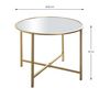 Voir la diapositive 6 : Paris Prix Table d'Appoint Design  Miroir  60cm Or
