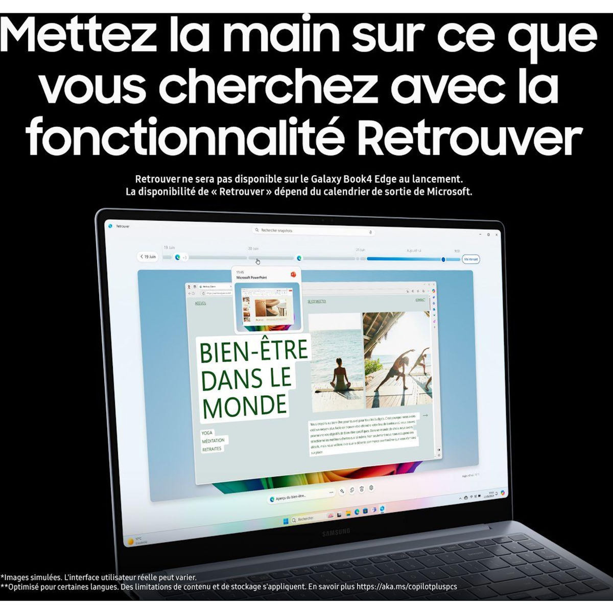 Samsung Ordinateur portable Galaxy Book4 Edge + souris + sacoche