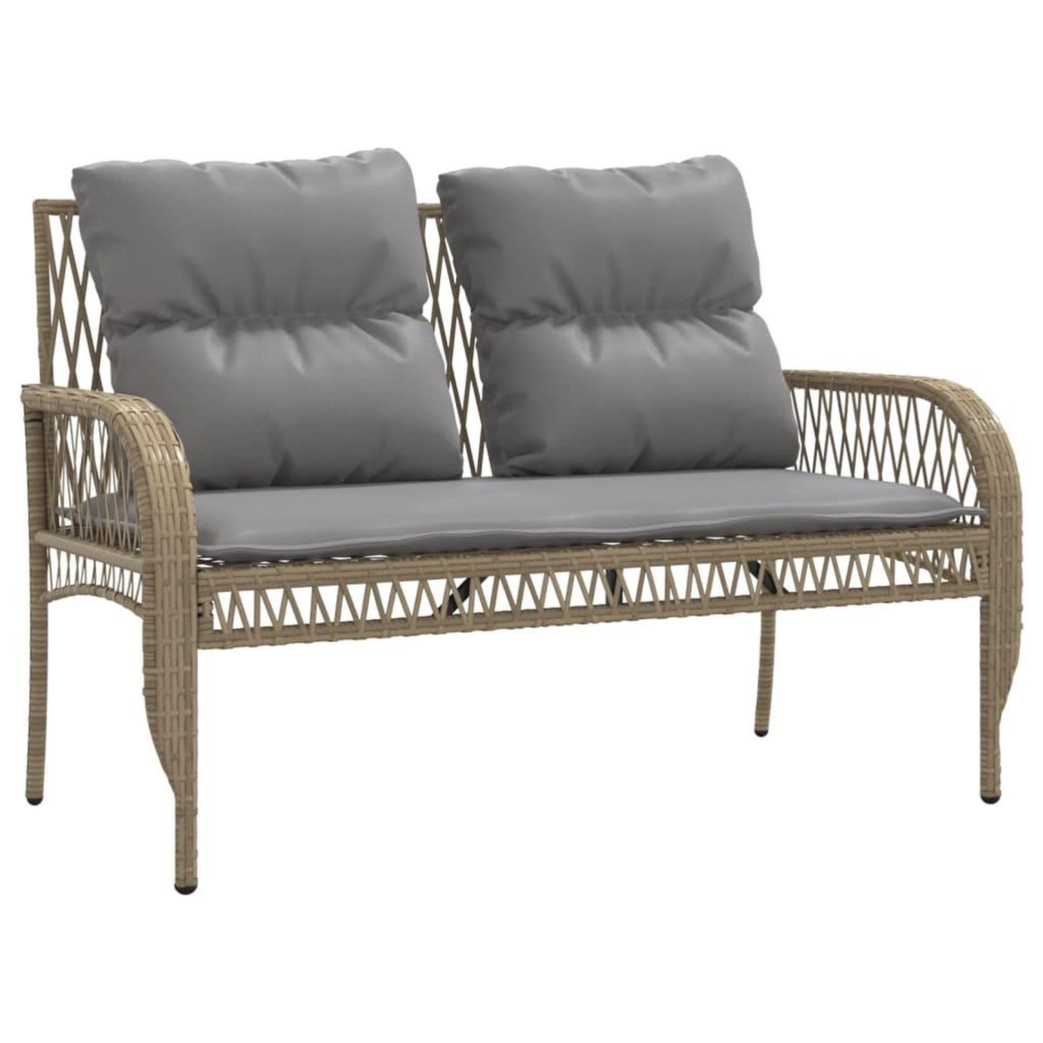 Voir la diapositive 4 : VIDAXL Salon de jardin avec coussins 4 pcs beige resine tressee