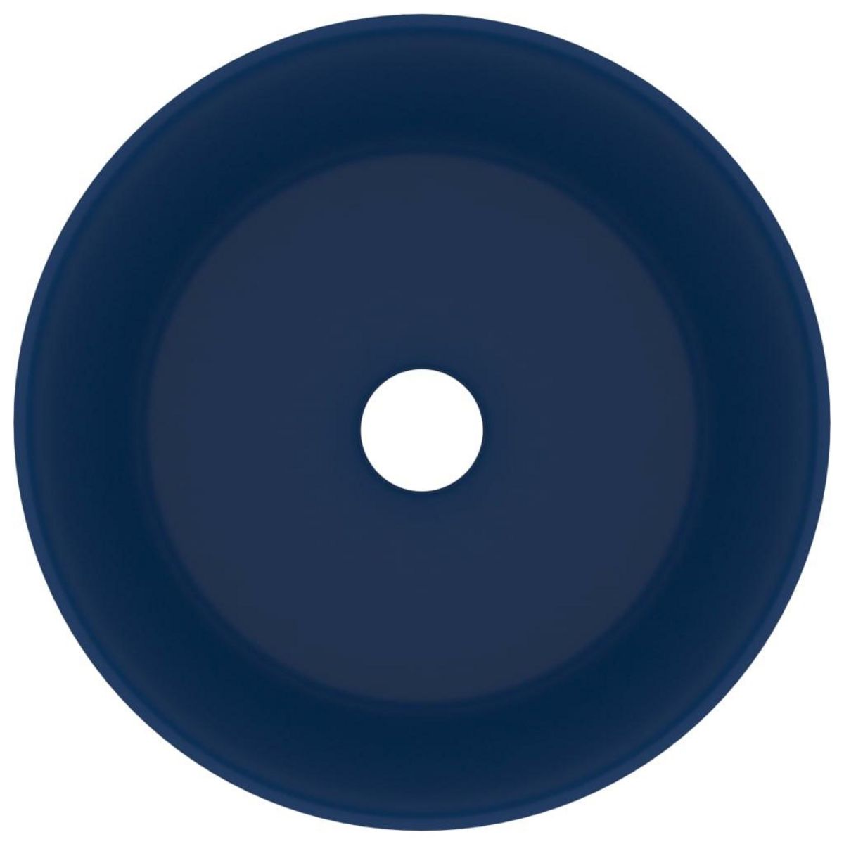 VIDAXL Lavabo rond de luxe Bleu fonce mat 40x15 cm Ceramique