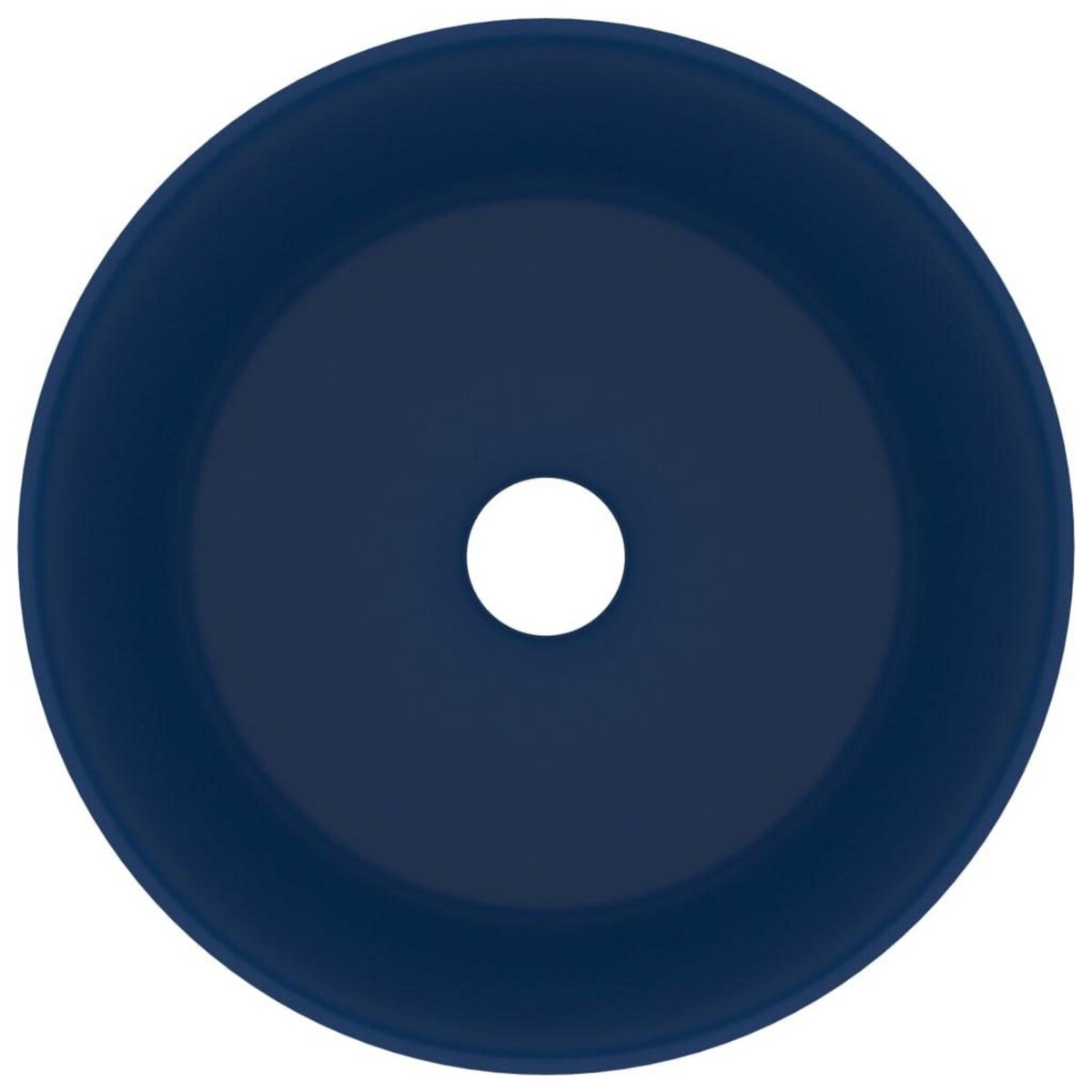 VIDAXL Lavabo rond de luxe Bleu fonce mat 40x15 cm Ceramique