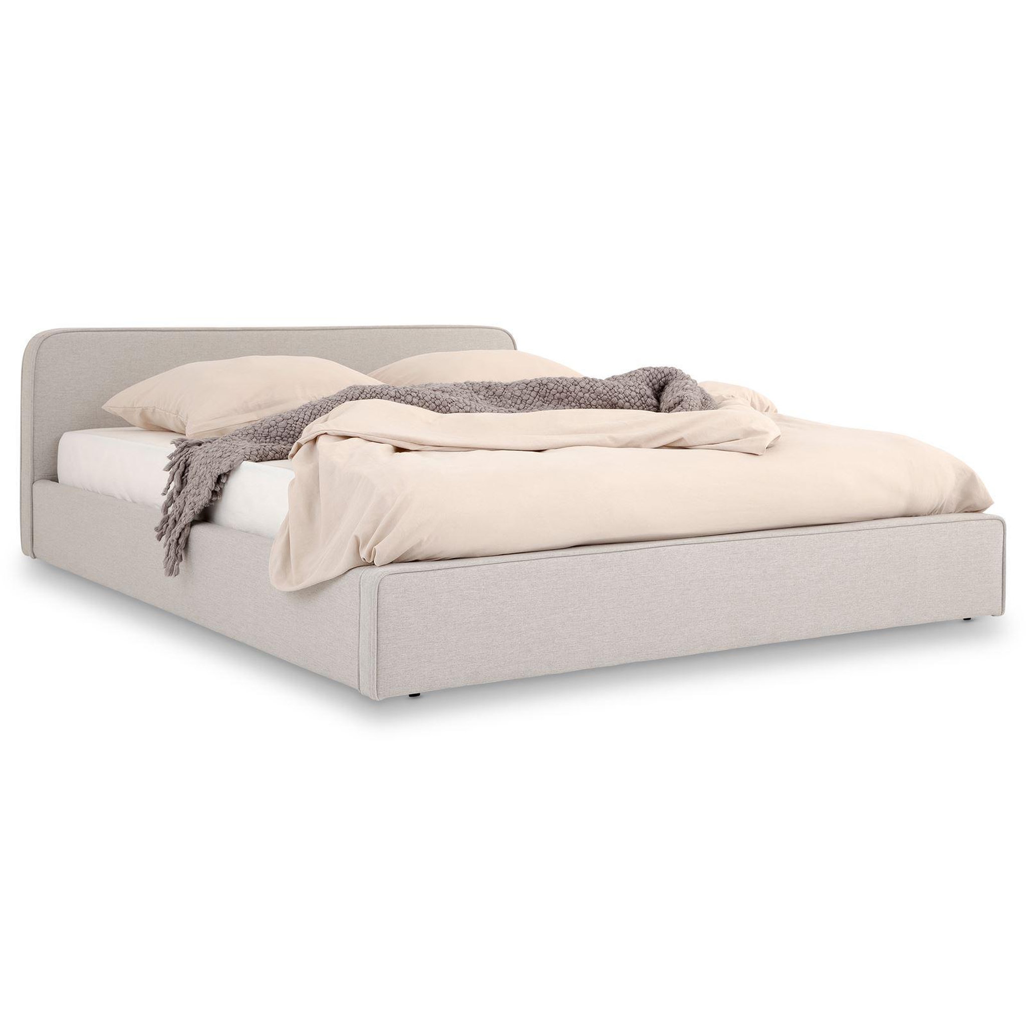 Voir la diapositive 6 : IDIMEX Lit double belarti 140 x 190 cm rembourré, revêtement en tissu