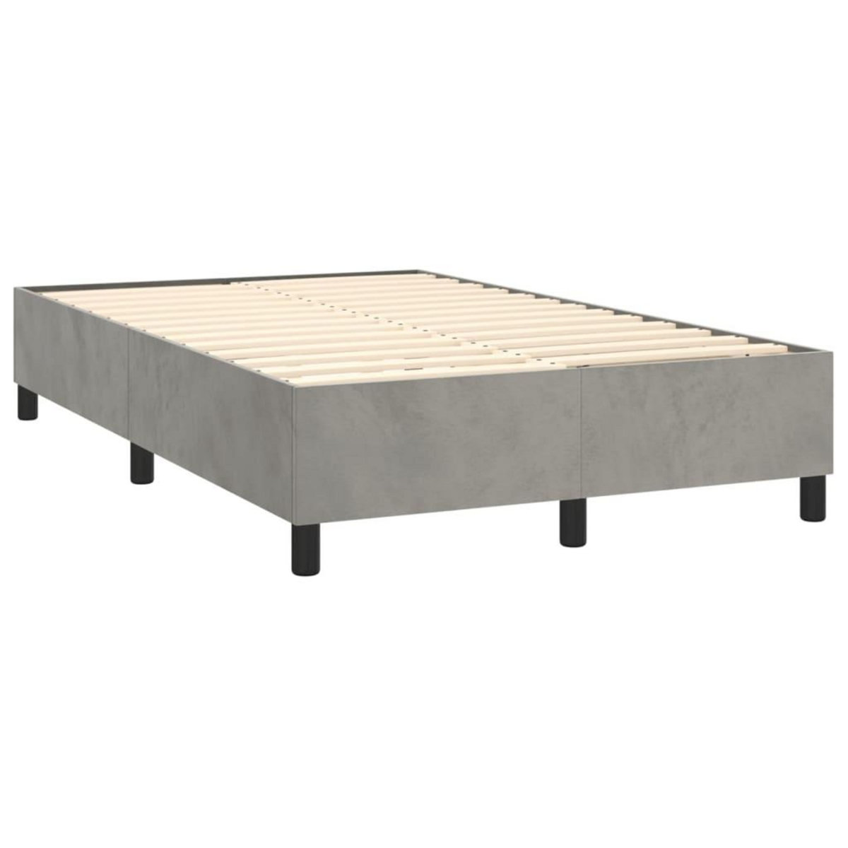VIDAXL Cadre de lit sans matelas gris clair 120x200 cm velours