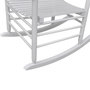 Voir la diapositive 3 : VIDAXL Chaise a bascule avec siege incurve Blanc Bois