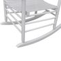 Voir la diapositive 3 : VIDAXL Chaise a bascule avec siege incurve Blanc Bois