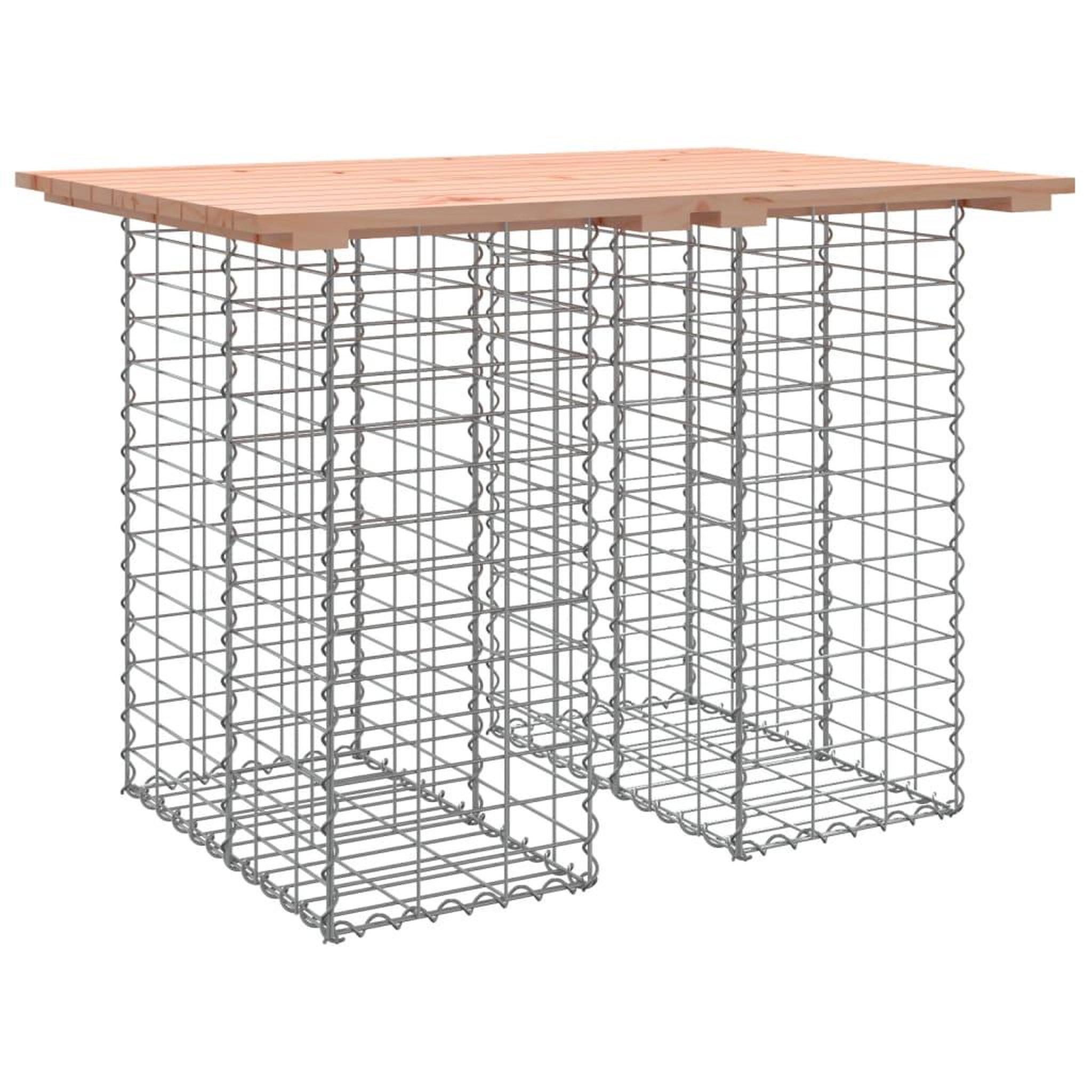 Voir la diapositive 2 : VIDAXL Banc de jardin design gabion 100x70x72cm bois massif de douglas