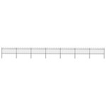 VIDAXL Cloture de jardin avec dessus en cerceau Acier 11,9x0,8 m Noir