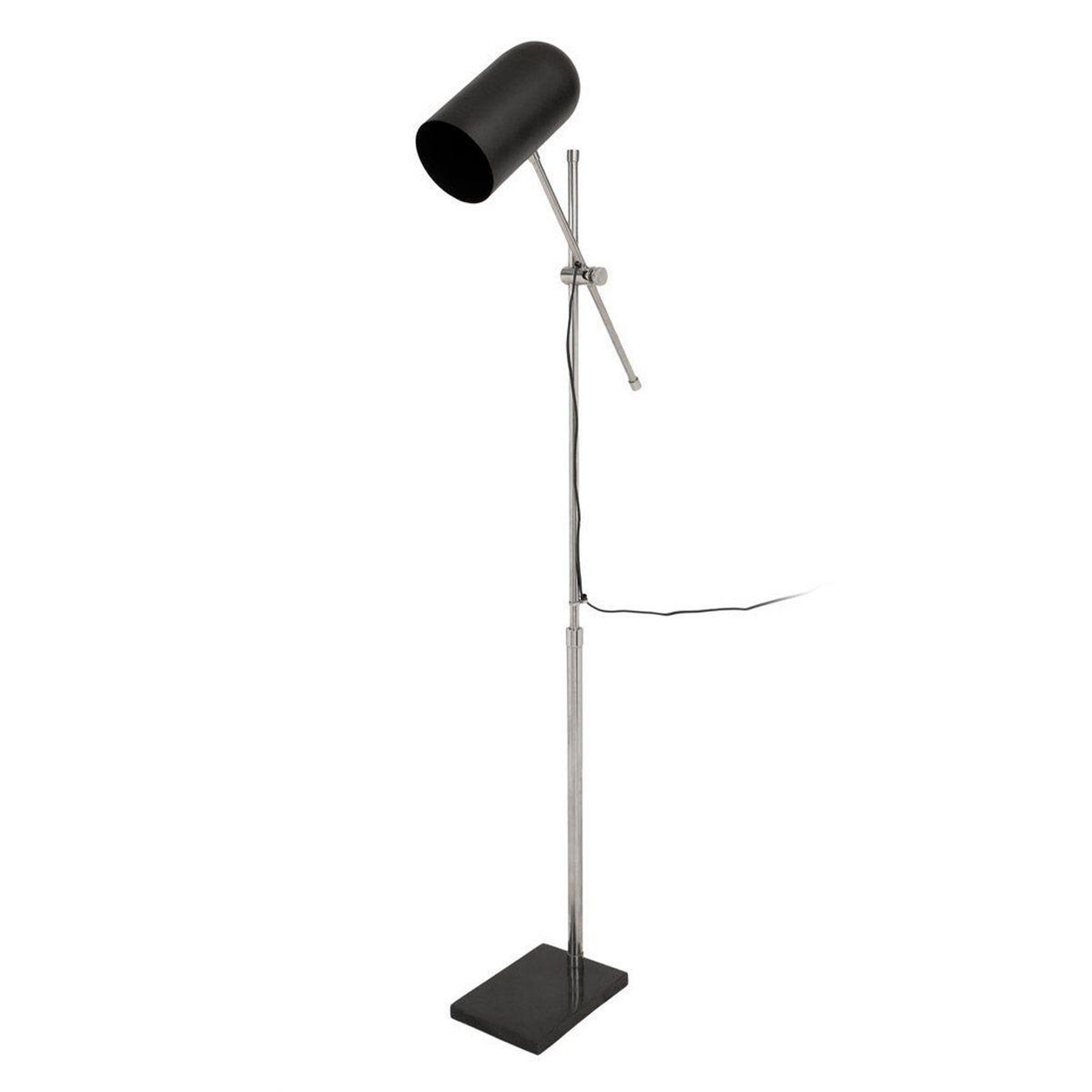 Paris Prix Lampadaire industriel  celeste  142cm noir & argent