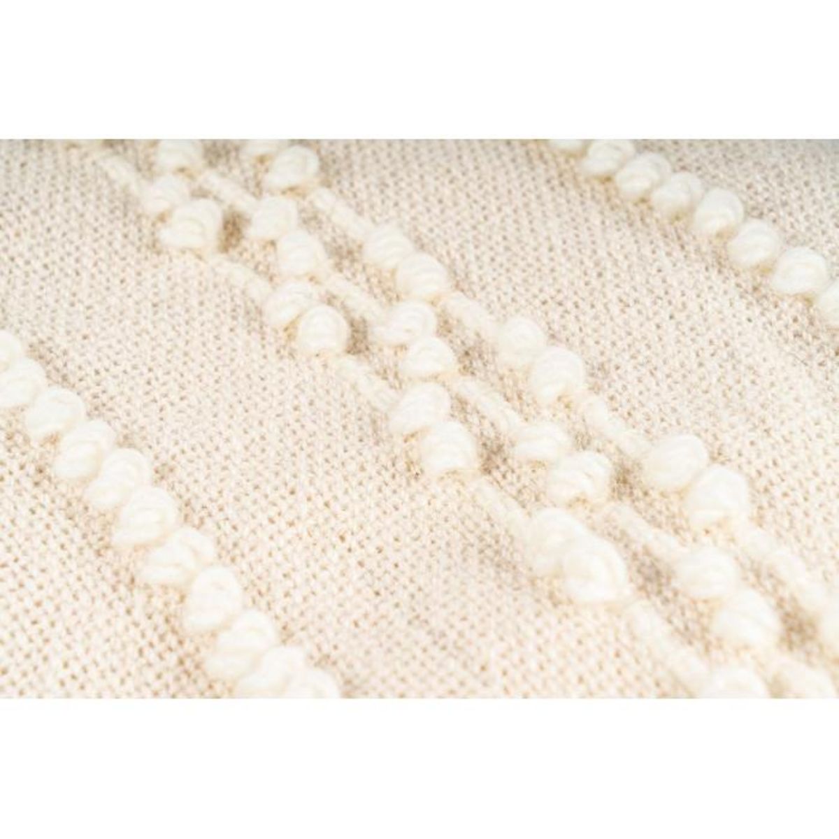 Paris Prix Plaid Tissé à la Main  Bohist II  130x170cm Naturel