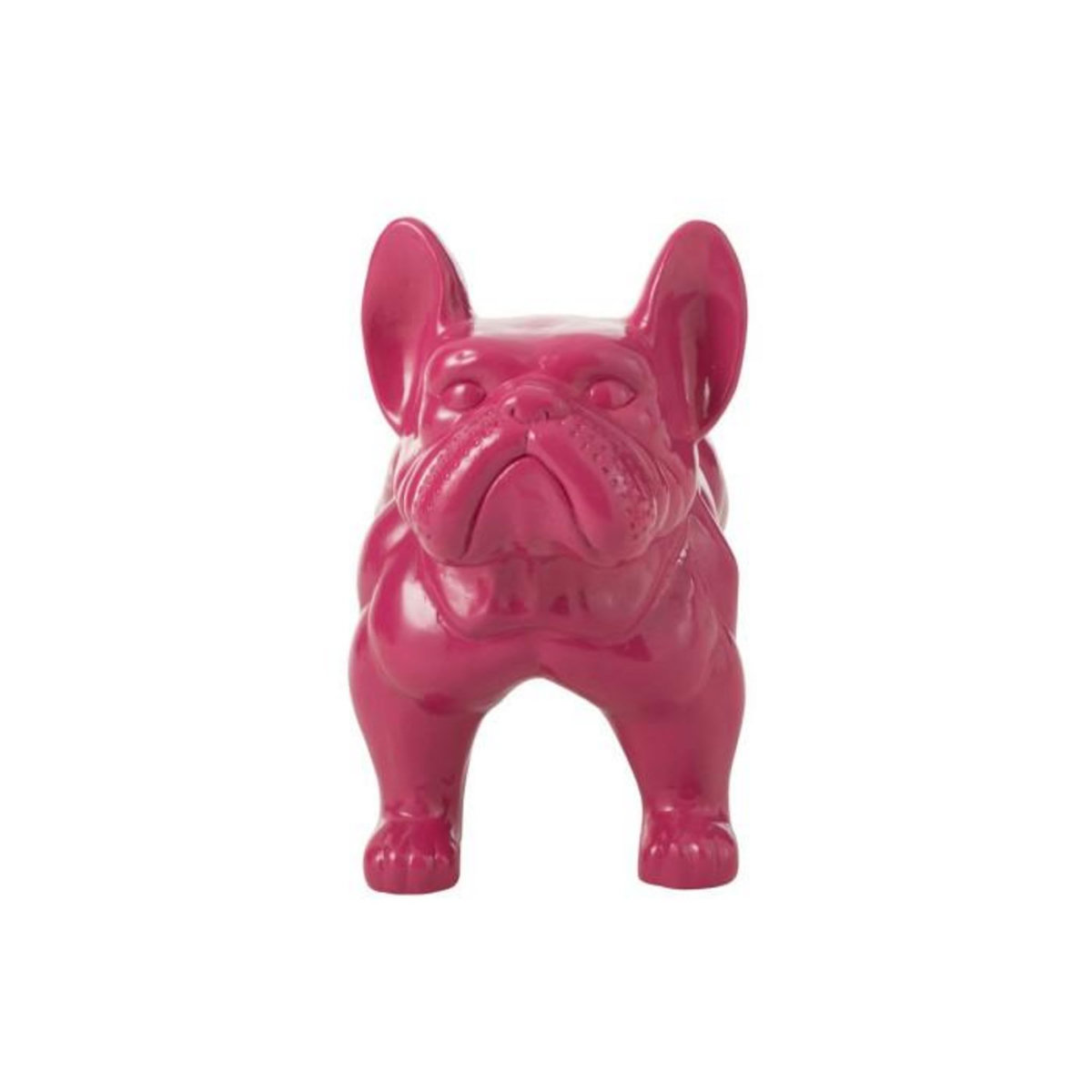 Paris Prix Statue Déco  Bulldog  88cm Fuchsia