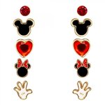 SC CRYSTAL Lot de 5 paires de boucles d'oreilles Disney - Mickey et Minnie