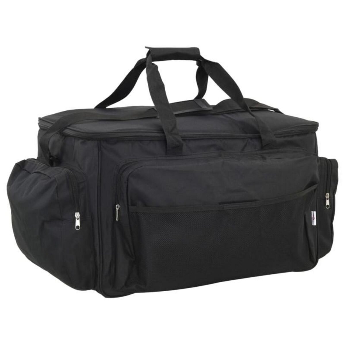 VIDAXL Sac de pêche imperméable noir tissu oxford