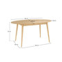 Voir la diapositive 4 : Rendez vous déco Table ovale 6 personnes en bois clair 150 cm-Eddy
