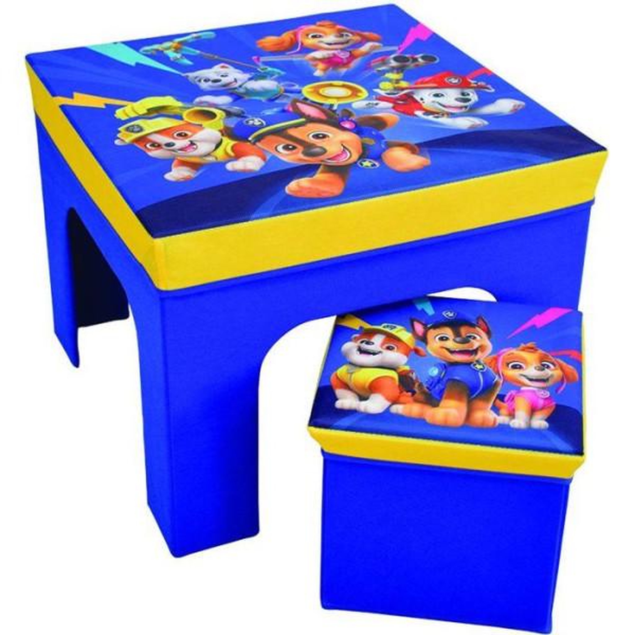 Fun House Ensemble table et tabouret de rangement - Pat'Patrouille - FUN HOUSE - Pliable - Mobilier enfant