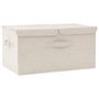 Voir la diapositive 2 : VIDAXL Boîte de rangement Tissu 50x30x25 cm Creme